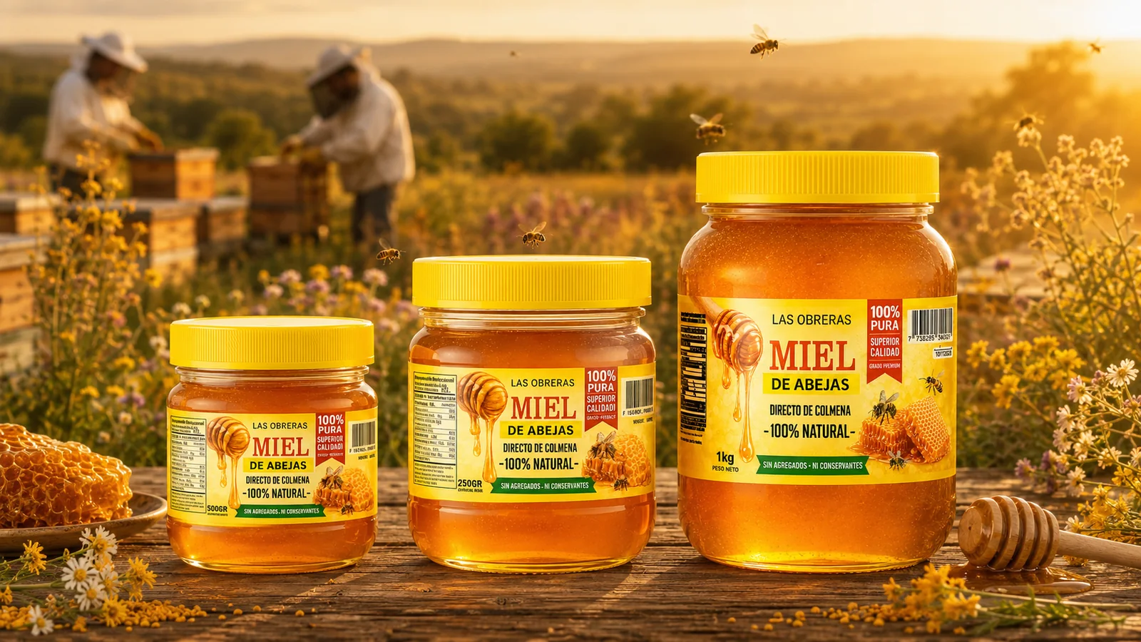 Presentaciones de miel Las Obreras