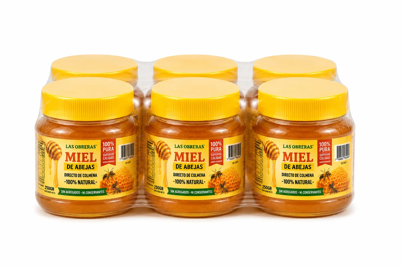 Pote de miel Las Obreras de 250 gramos